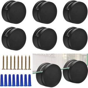 Kit accesorios fijador zinc #2 para vidrio kit Cortina de vidrio en negro