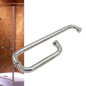 Jaladera curvo en G para puerta de ducha de aceros inoxidable  304 225mm*425mm*0,8 brillante