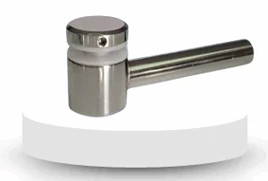 Pipa Soporte acero inox 304 para vidrio con varilla para soldar al tubo 25*12.7 brillante
