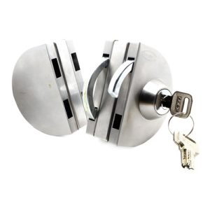 Cerradura Brillante acero inoxidable calidad 201 para puerta de vidrio Modelo 801