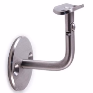 Soporte movible de acero inox 304 pasamanos tubo a pared 12mm*70mm*70mm Brillante
