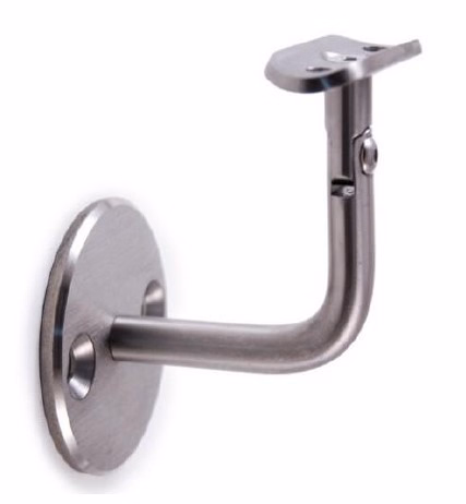 Soporte movible de acero inox 304 pasamanos tubo a pared 12mm*70mm*70mm Brillante