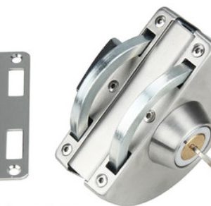 Cerradura Brillante acero inoxidable calidad 201 para puerta de vidrio Modelo 802