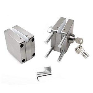 Cerradura Brillante acero inoxidable calidad 201 para puerta de vidrio Modelo 601