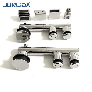 Kit para Puerta Corredera Mampara – Acero Inoxidable 304 (Tubo 1" Brillante)