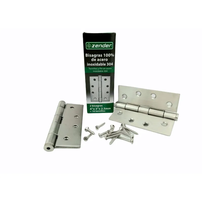 Bisagra en acero 304 para puerta de vidrio Brillante